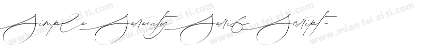 Simple Serenity Serif Script字体转换
